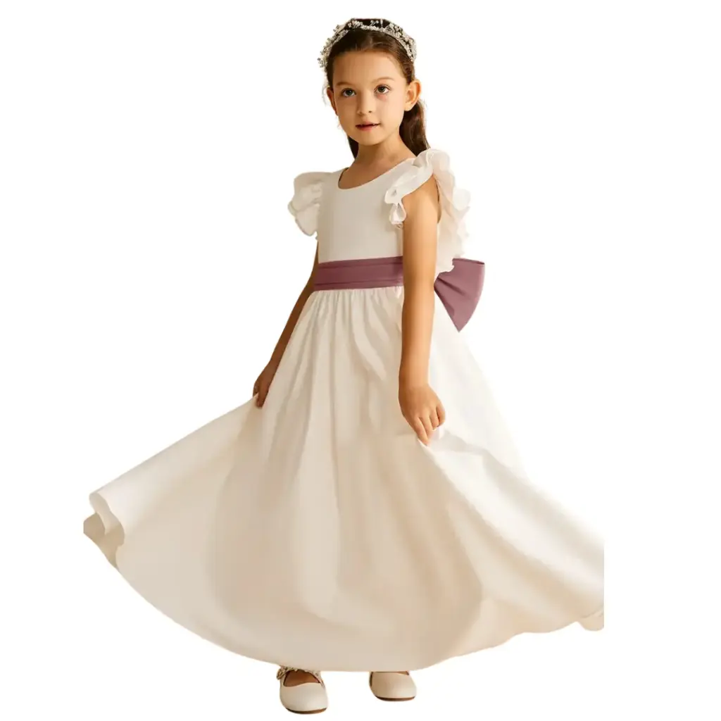 Vestido Azazie C Blanco - Rosa T 5