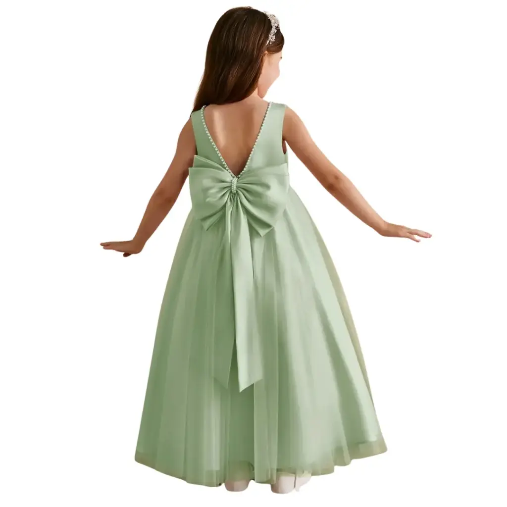 Vestido Azazie C Verde dusty T 12