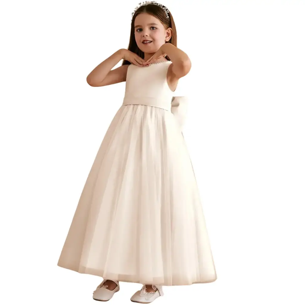 Vestido Azazie C Beige T 6