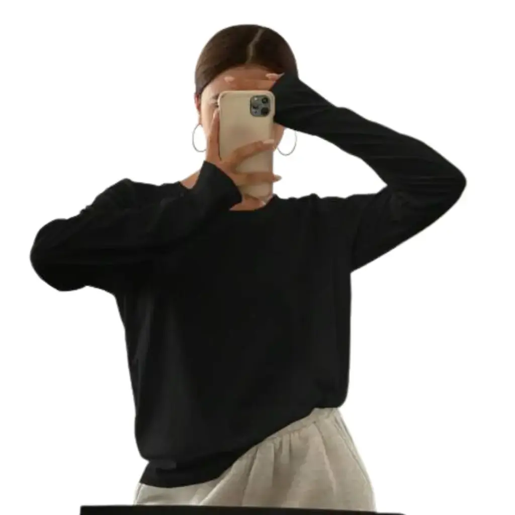 Playera manga larga Shein C Negro T XL