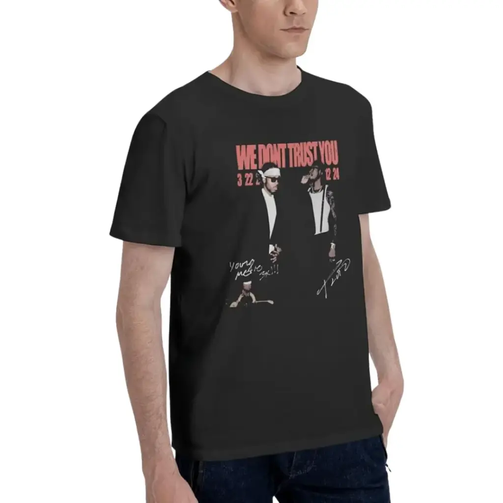 Playera  Ring spun C Negro T L