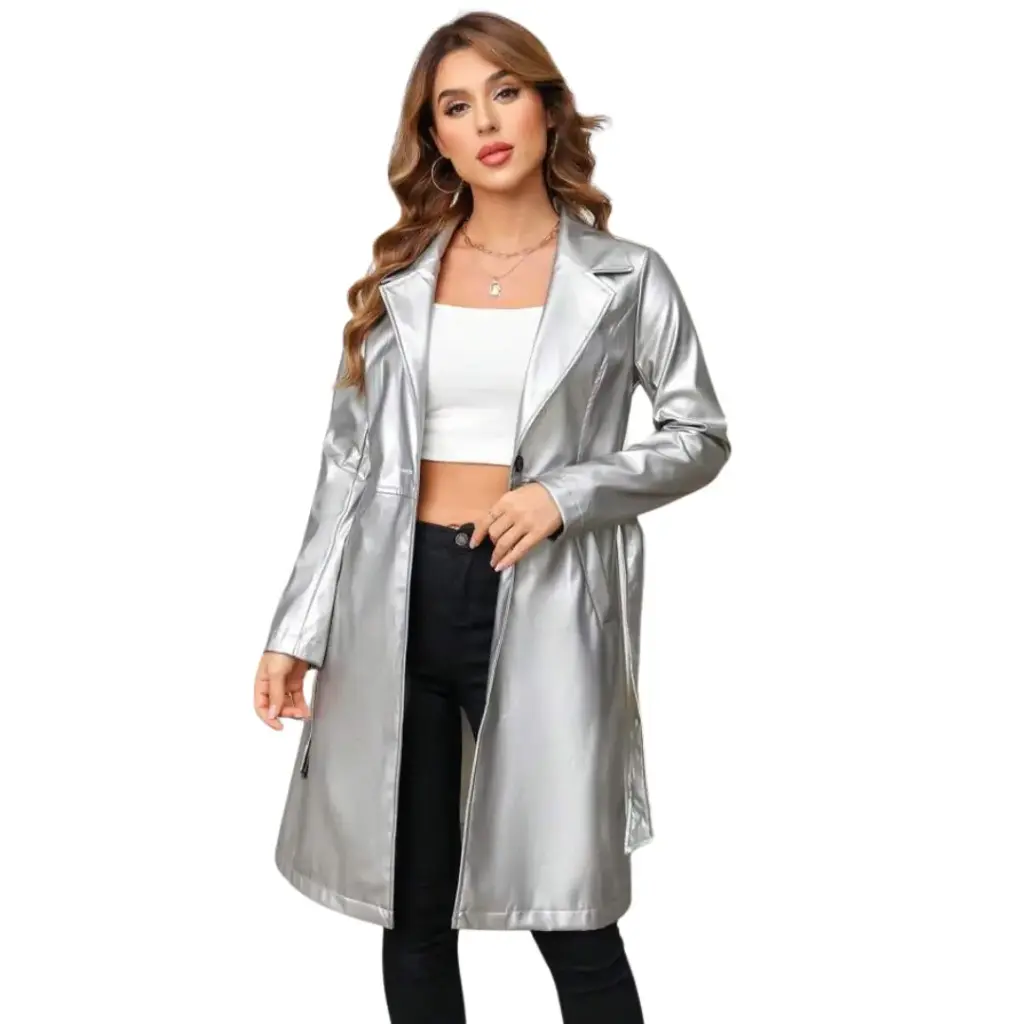 Cazadora Shein C Plata T XS