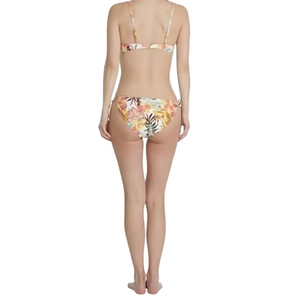 Traje de baño 2 piezas C Anaranjado floral T S