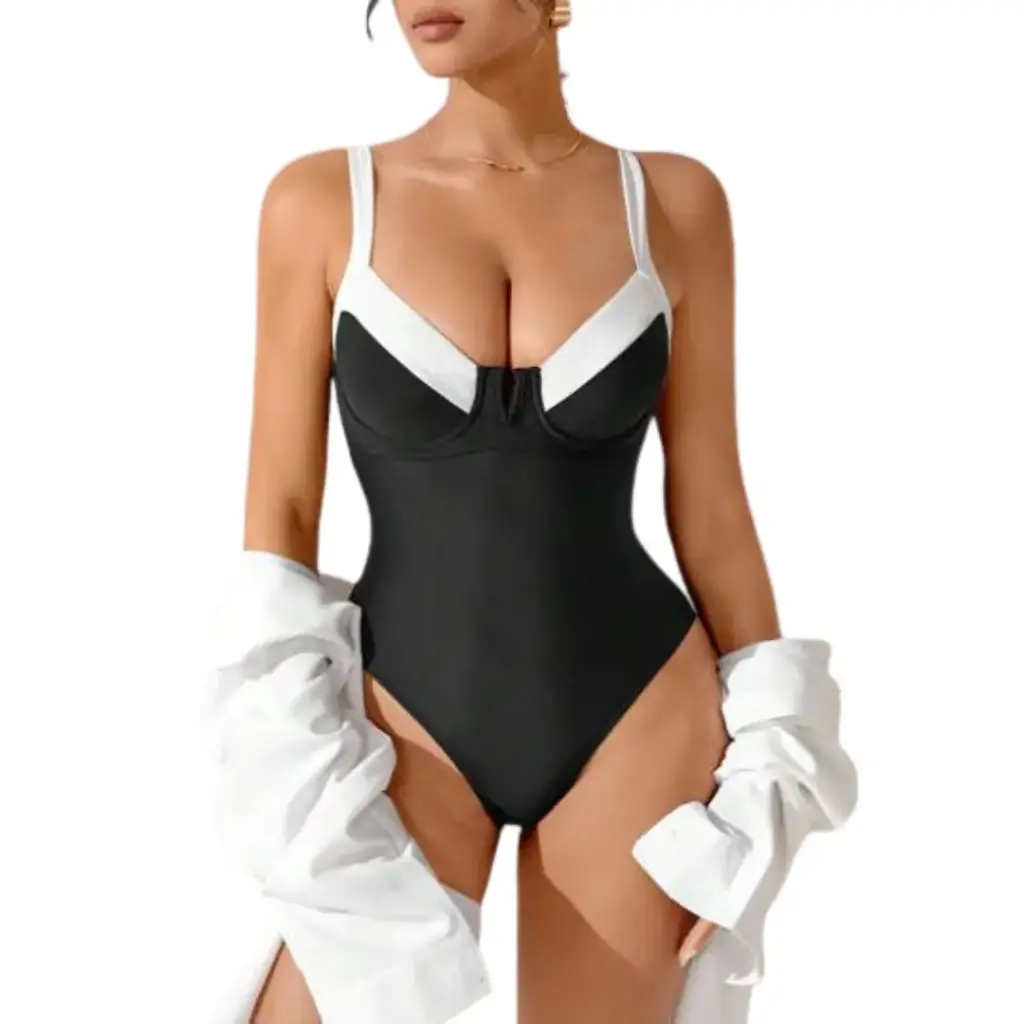 [112691] Traje de baño 1 pieza C Negro T M