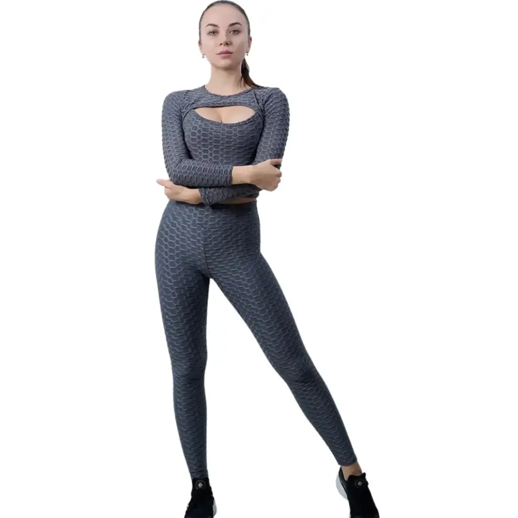 [843788] Conjunto Crop top y licra Special One C Gris T S, M ,L ,XL