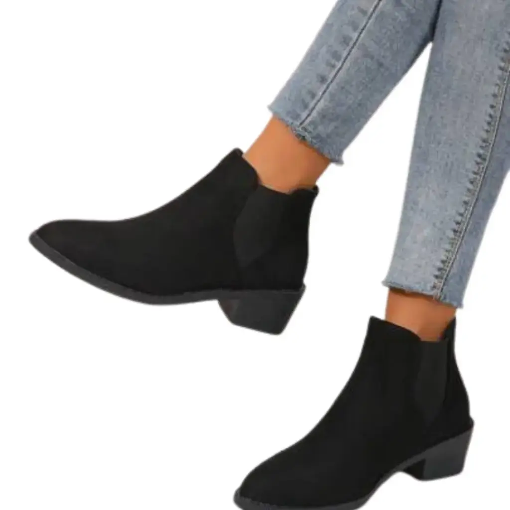 Botines C Negro T 39 / 24.5 mex.