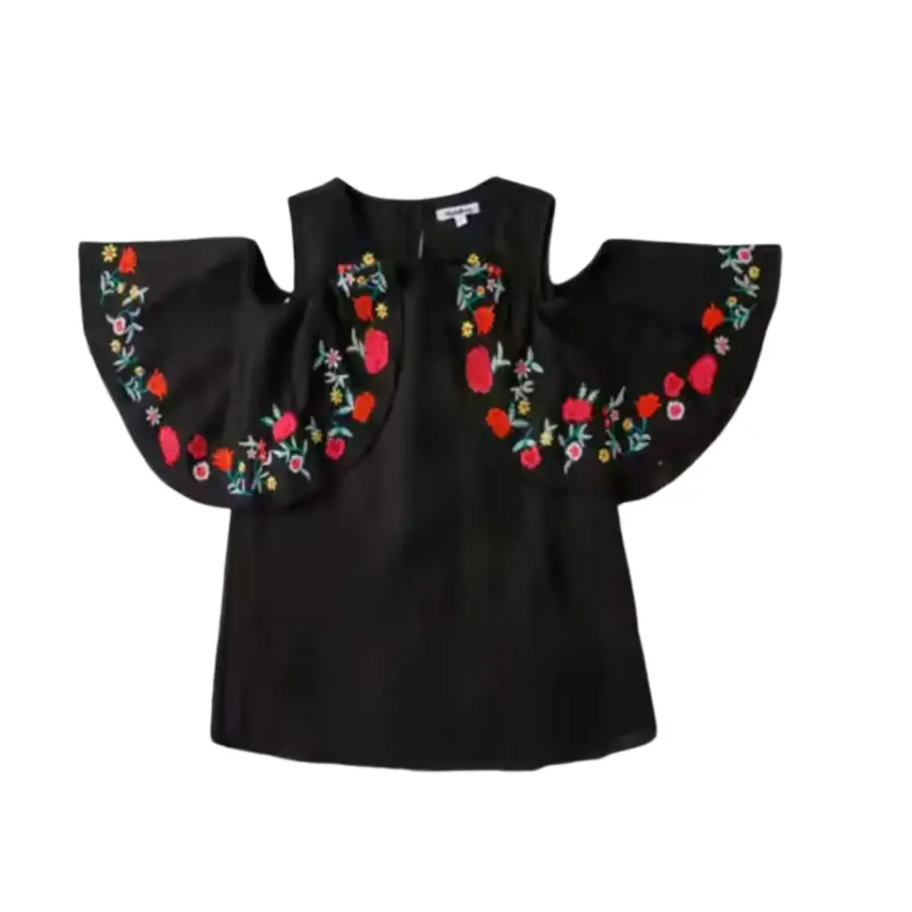    Blusa Zara C  Negro Floral T S