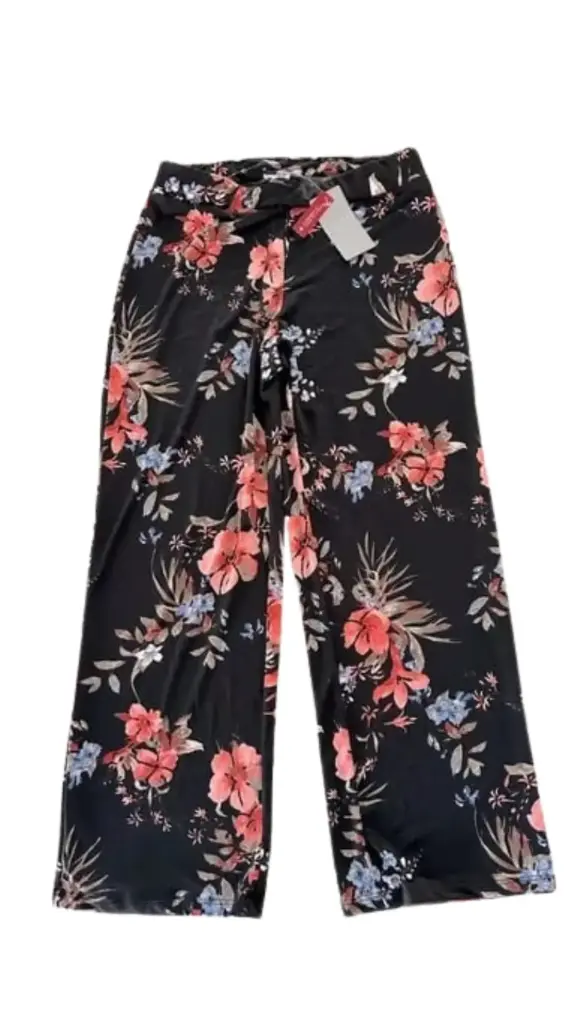 Pantalon Zara C Negro floral T S