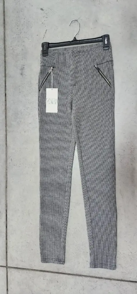  Pantalon Zara C Blanco negro T S