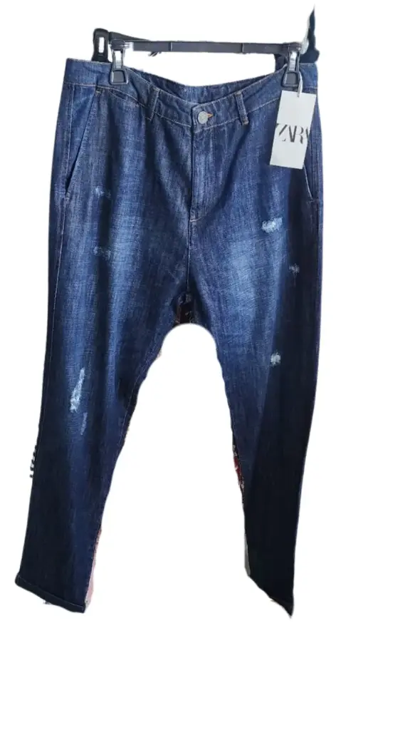 Pantalon de mezclilla Zara C Azul T L