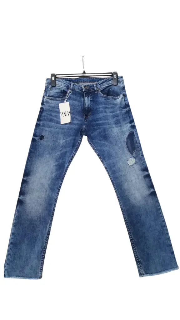 Pantalon de mezclilla  ZaraC Azul T L