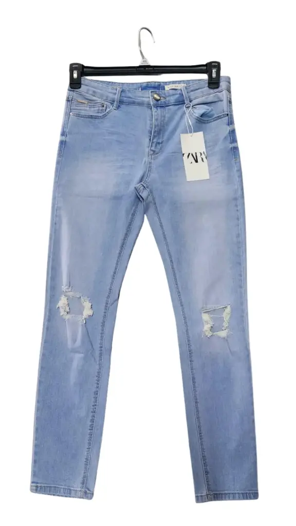 Panntalon de mezclilla Zara C Azul T L