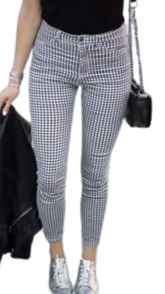 Pantalon Zara C Blanco negro T S