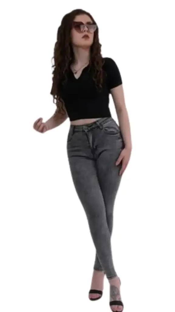 Pantalon de mezclilla Zara C Gris T M