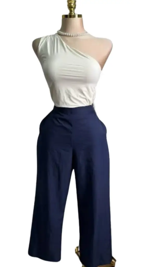  Pantalon Zara C Azul marino T M