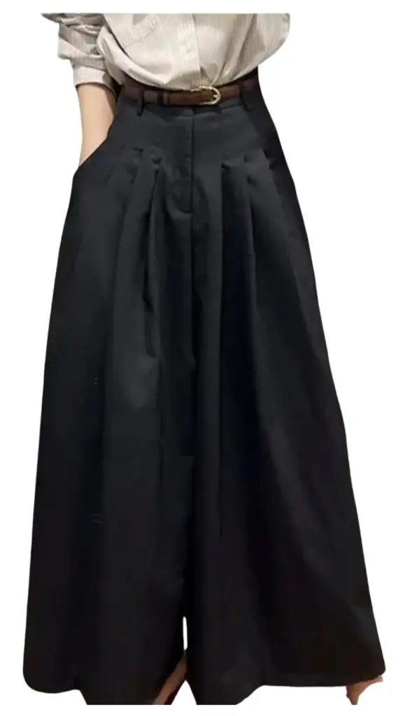  Pantalon Zara C Negro plisado T XL