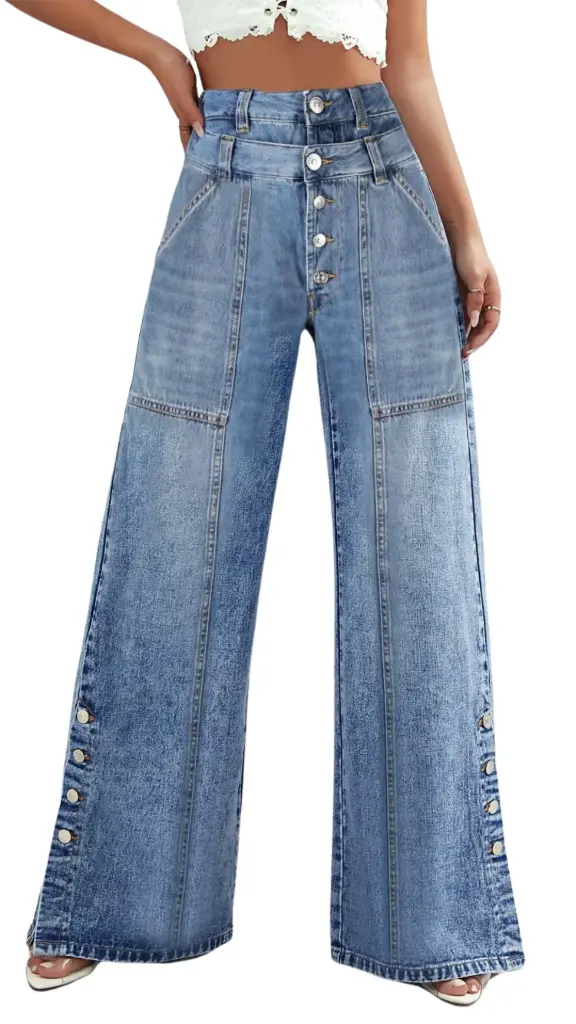 Pantalon de mezclilla Zara C Azul con botones T M