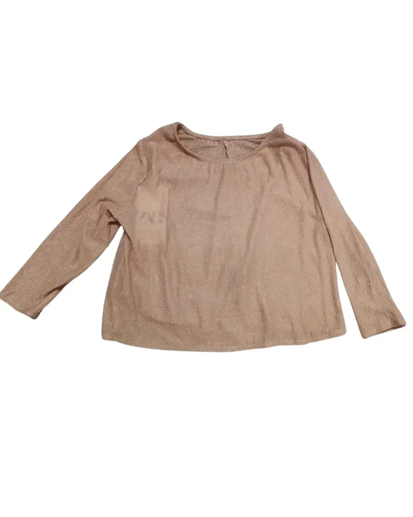 Blusa Zara C Carne brillitos T M