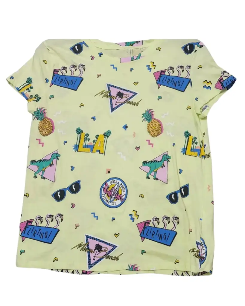 Playera Zara C Amarillo  Dibujos T M