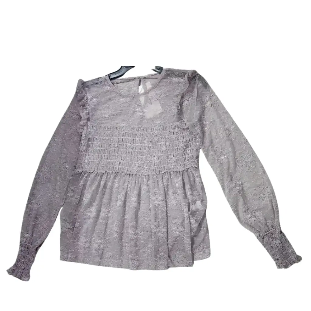 Blusa de encaje Zara C Palo de rosa T S