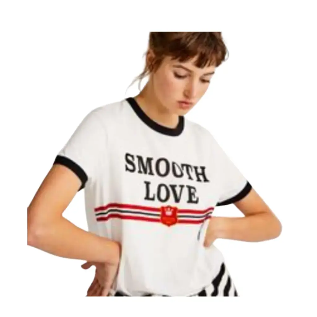 Playera Zara C Blanco smooth T S