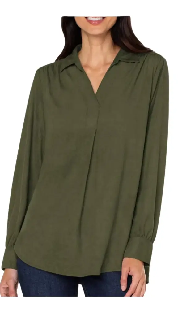 Blusa Zara C Verde militar T L