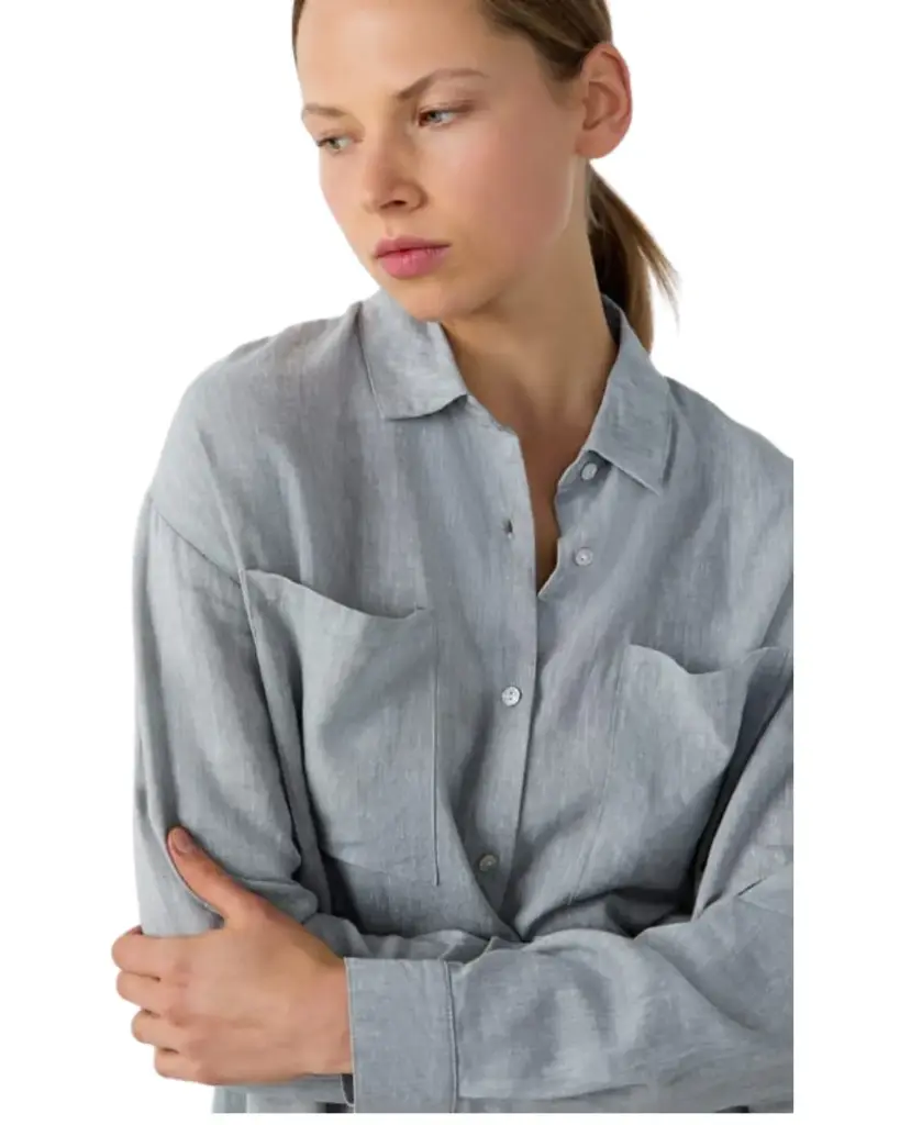 Blusa manga larga Zara C Gris T M