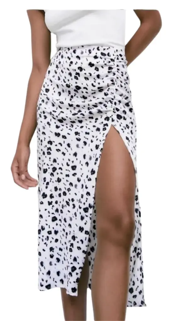 Falda Zara C Blanco Manchas T M