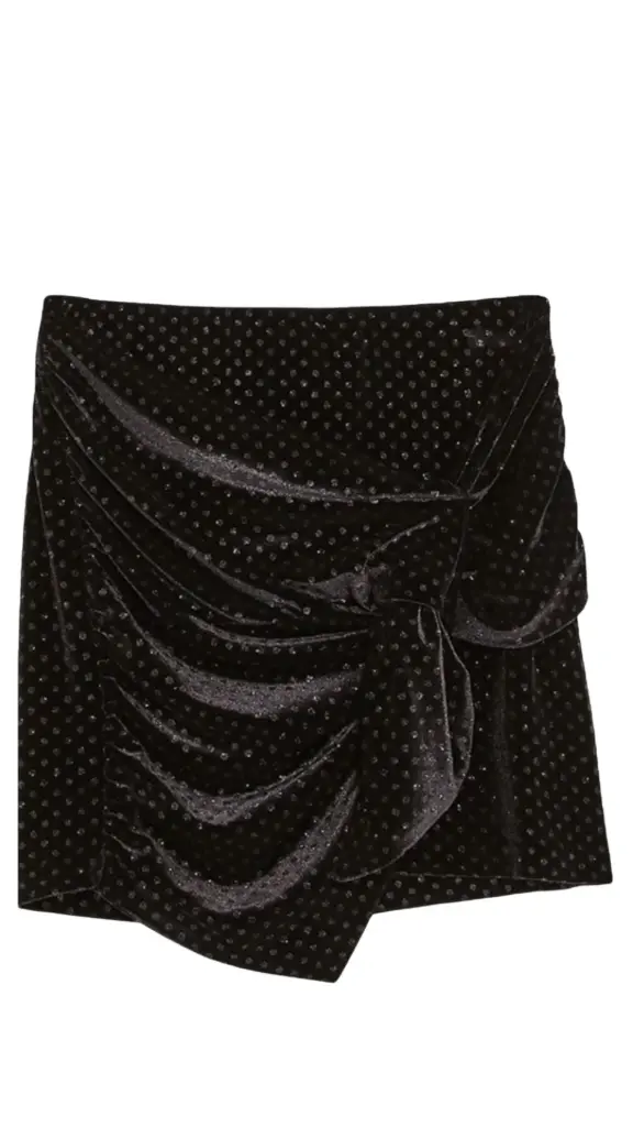 Mini falda Zara C Negro de terciopelo T L