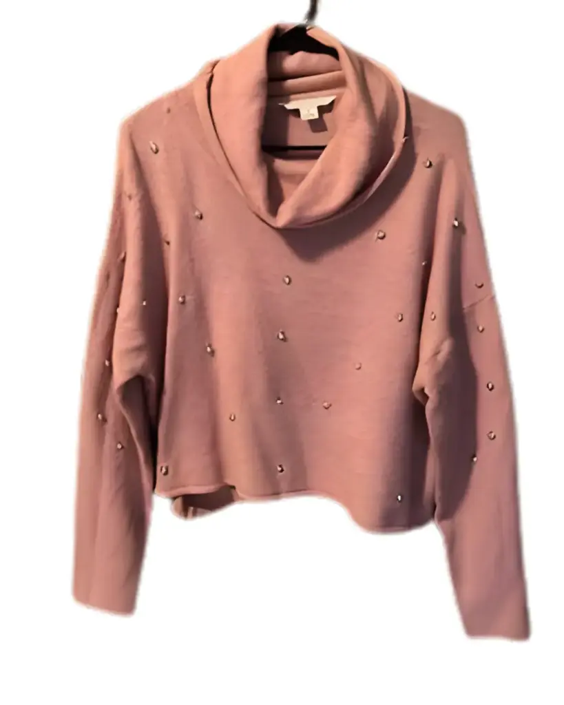 Sueter Zara C Palo de rosa con Perlas T S
