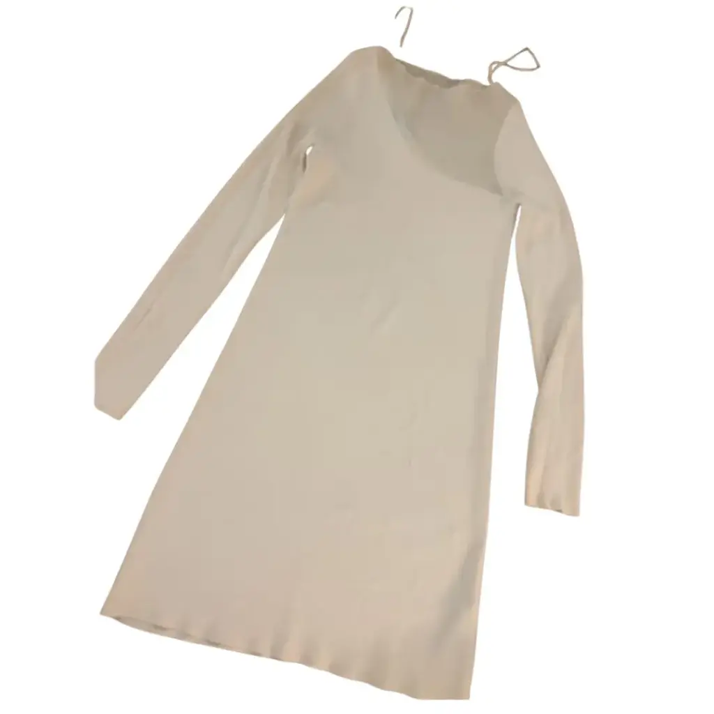 Vestido tejido C Crema T S