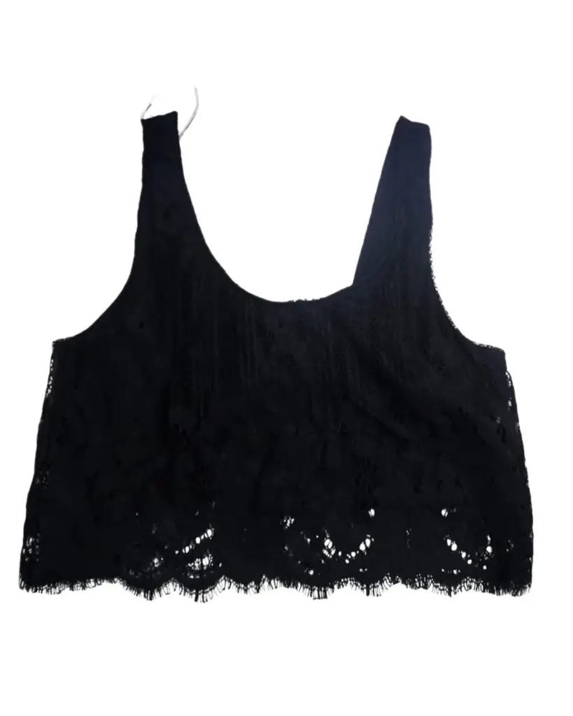 Crop top encaje C Negro T M