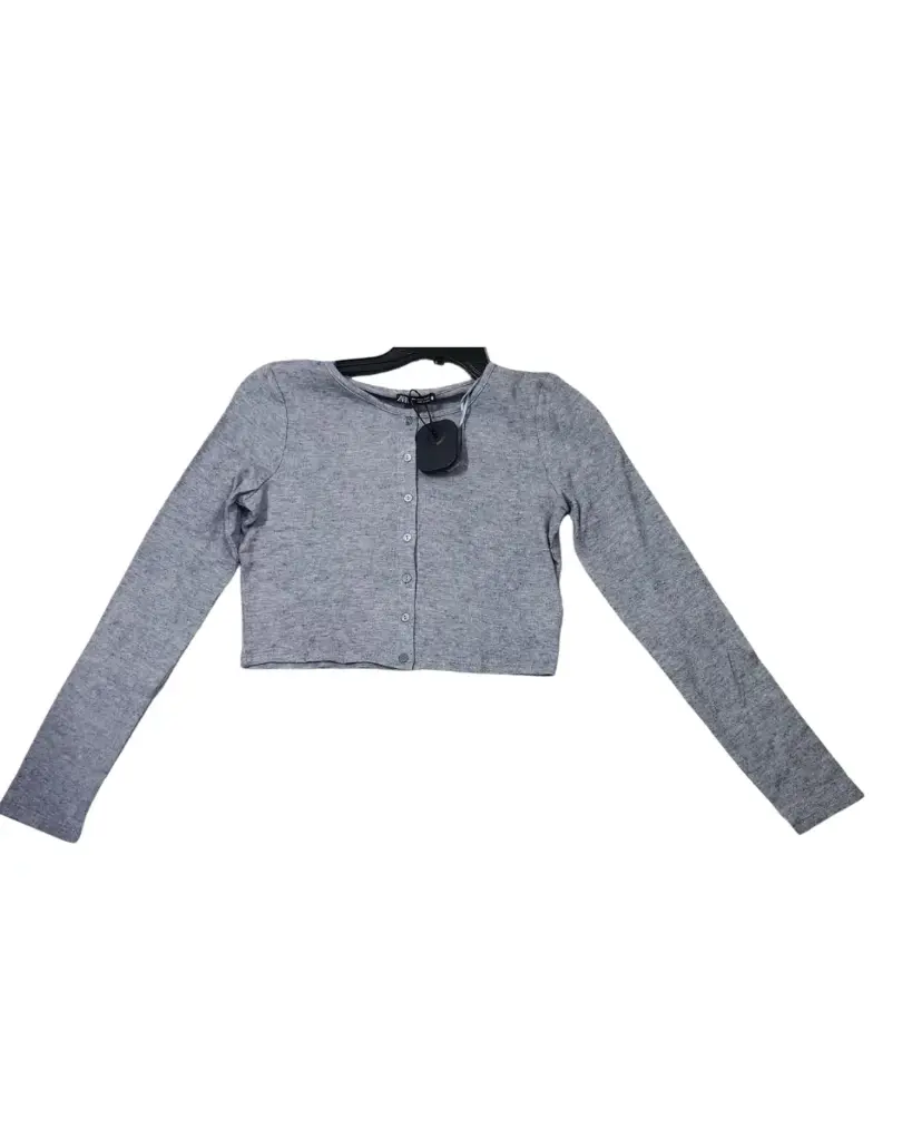 Sueter crop top C Gris T M
