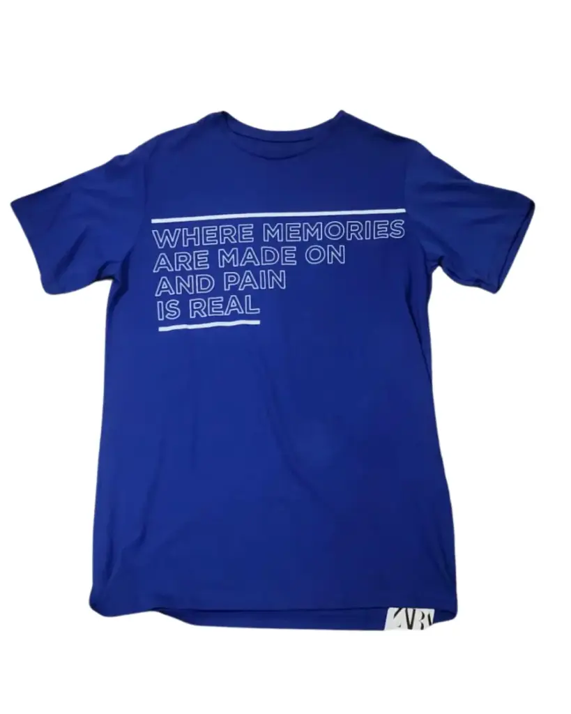 Playera Zara C Azul rey T M