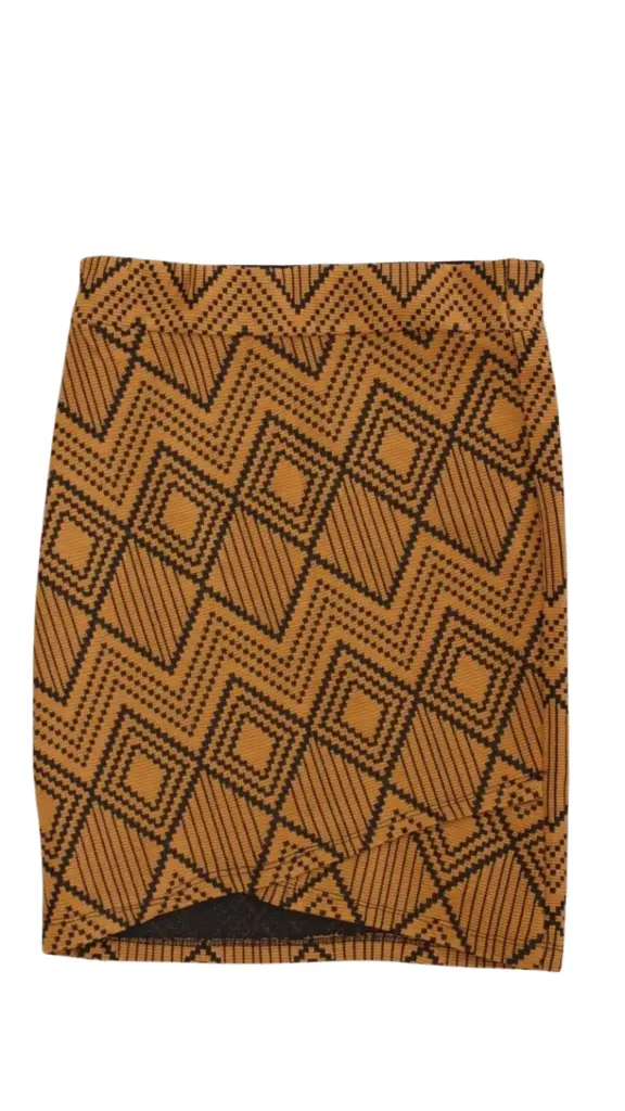 Falda Zara C Mostaza - negro T M