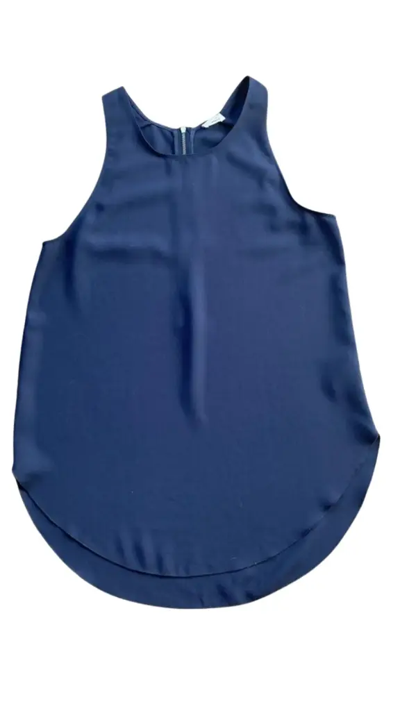 Blusa sin mangas Zara C Azul marino T L