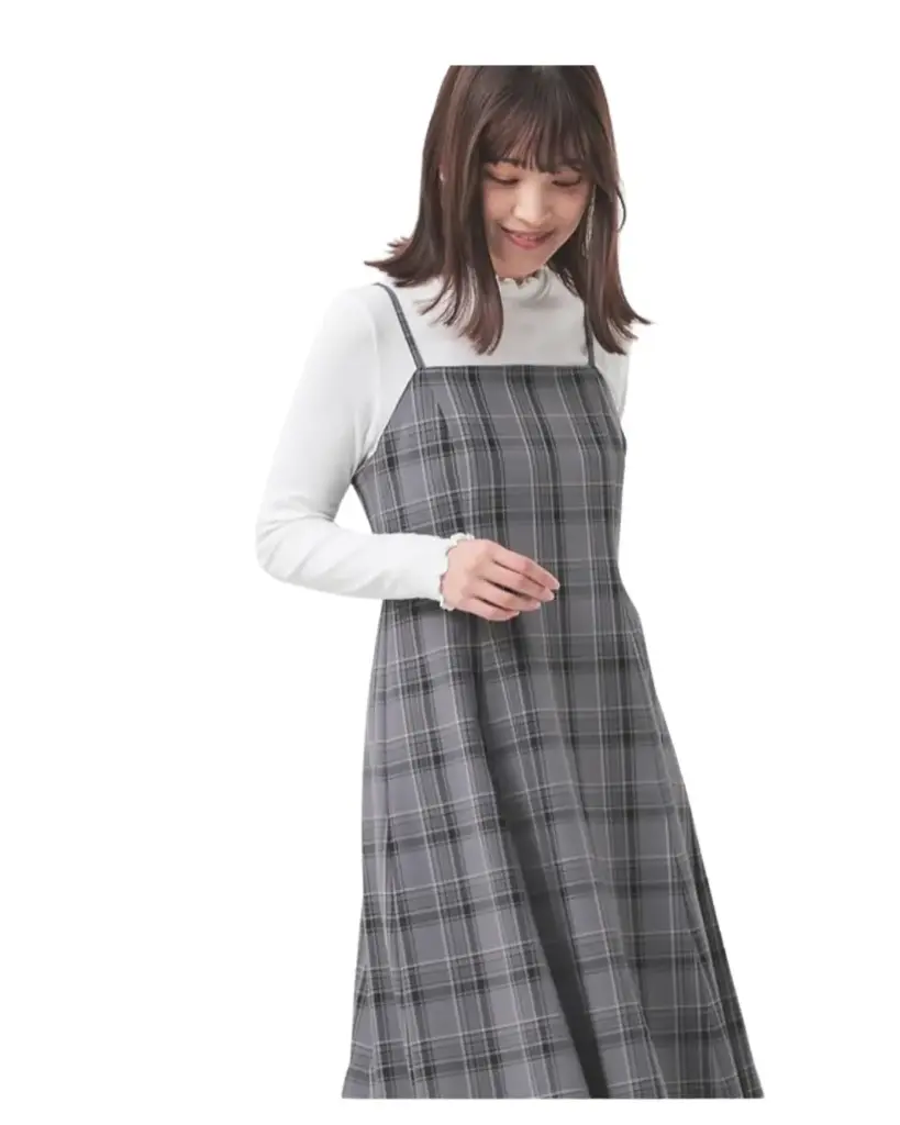 Vestido Zara C Gris blanco T L