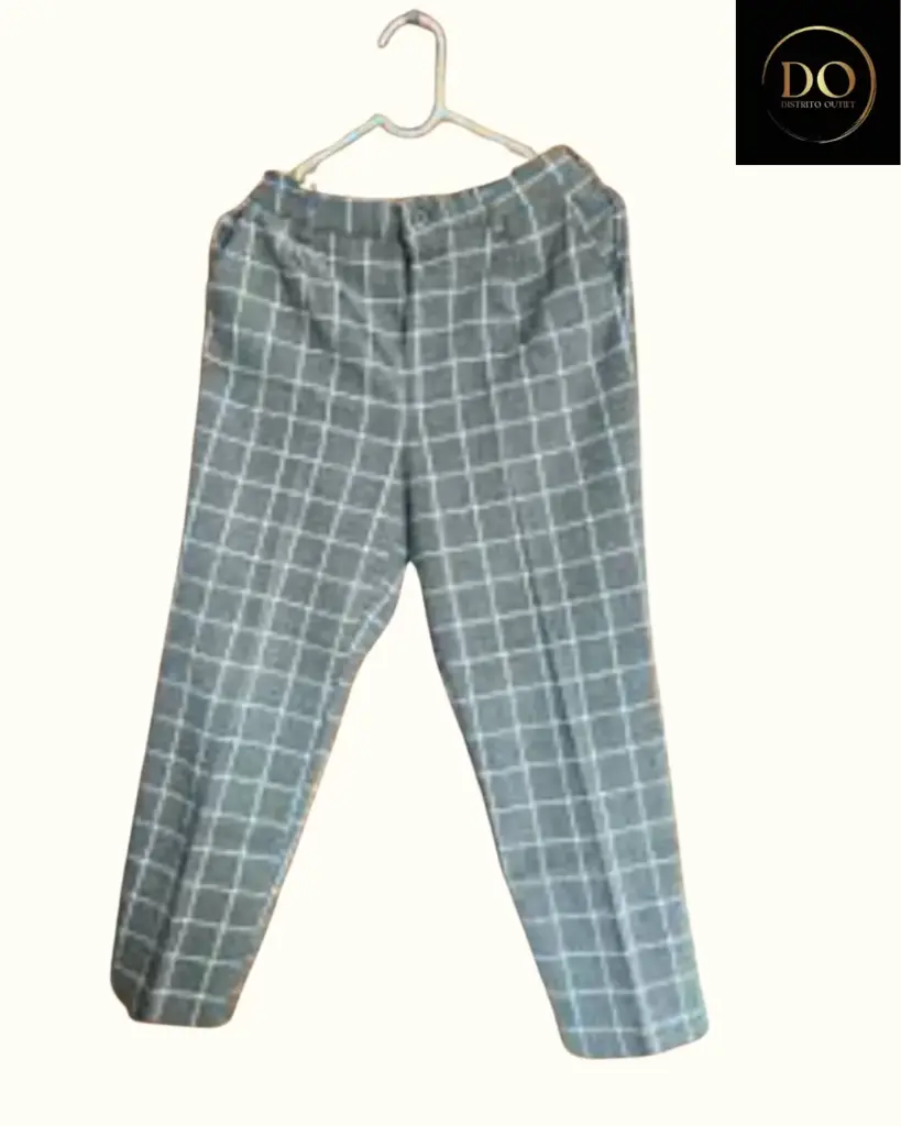Pantalon con Cuadros Zara C Gris T S