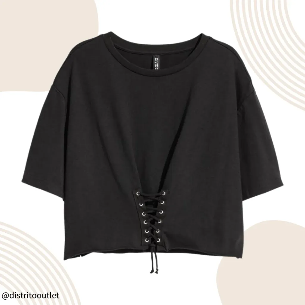 Blusa Zara C NEGRO CON AGUJETA T L 