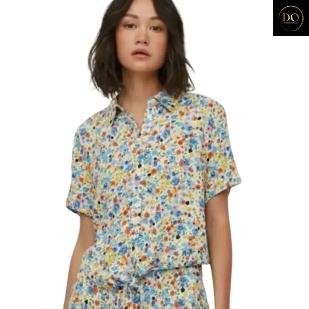 Blusa Zara C Crema floral T S