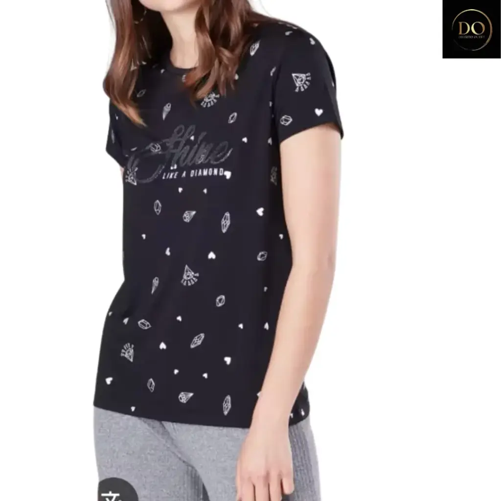 Playera Zara C Negro de diamantes T S