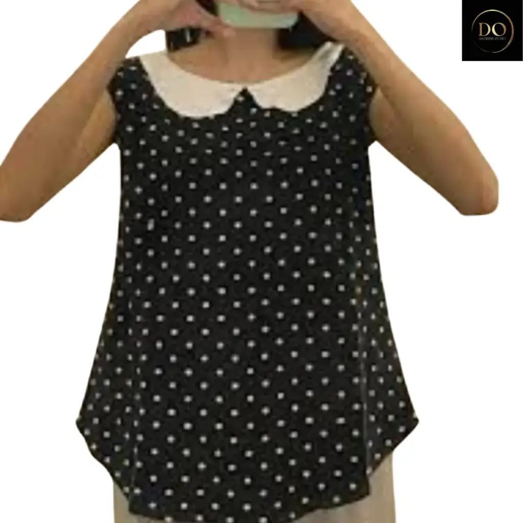 Blusa Zara C Negro puntos blancos T M