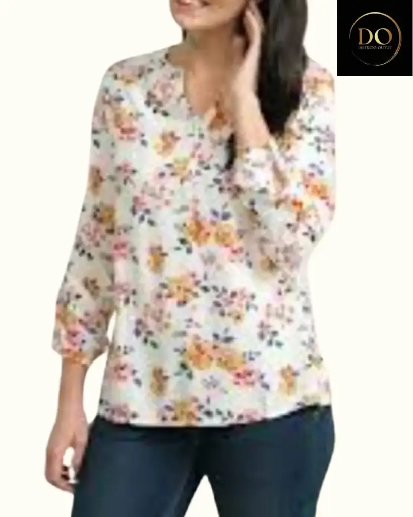 Blusa Zara C Crema Floral T L