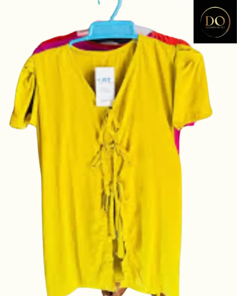 Playera Zara C Amarillo Agujetas T L