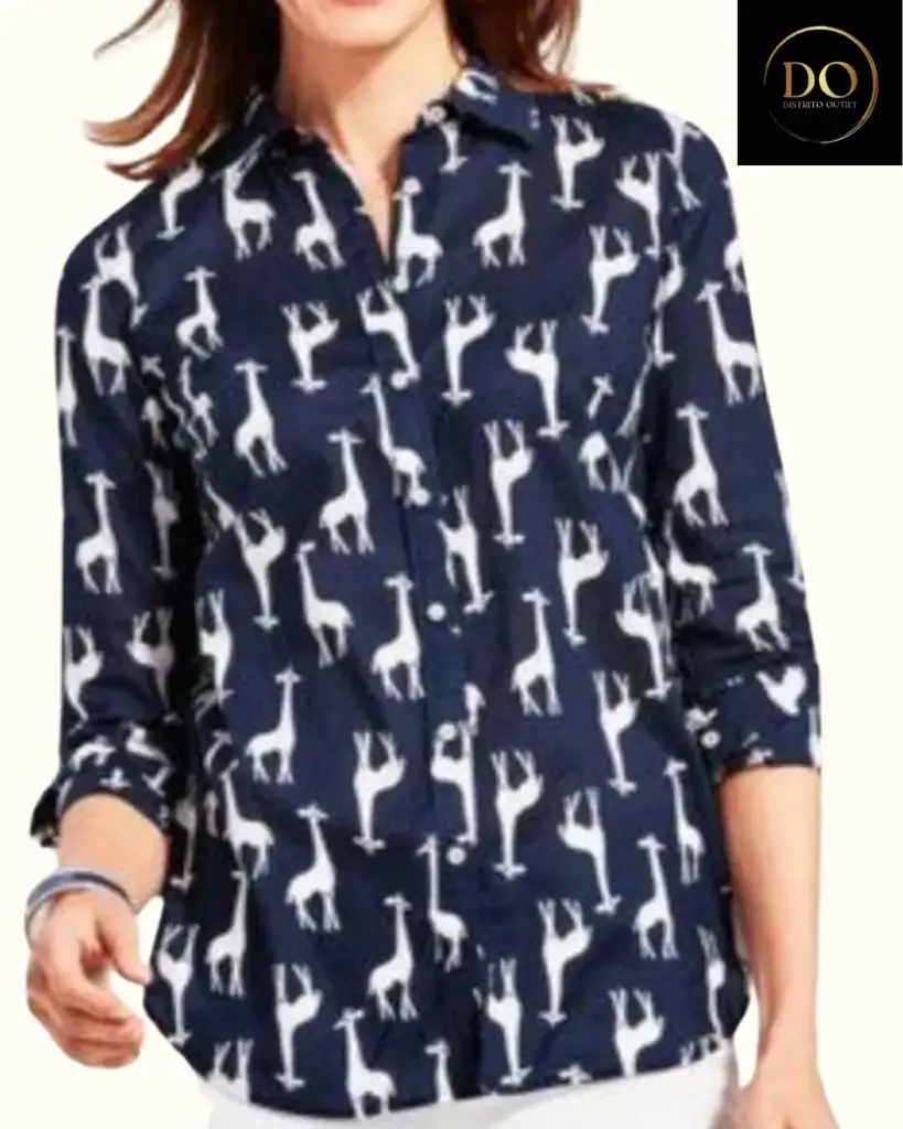 Blusa Zara C Verde militar jirafas T S