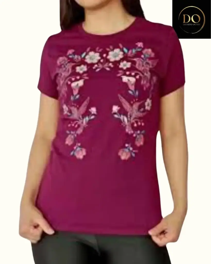 Blusa Zara C Buganvilia floral T M