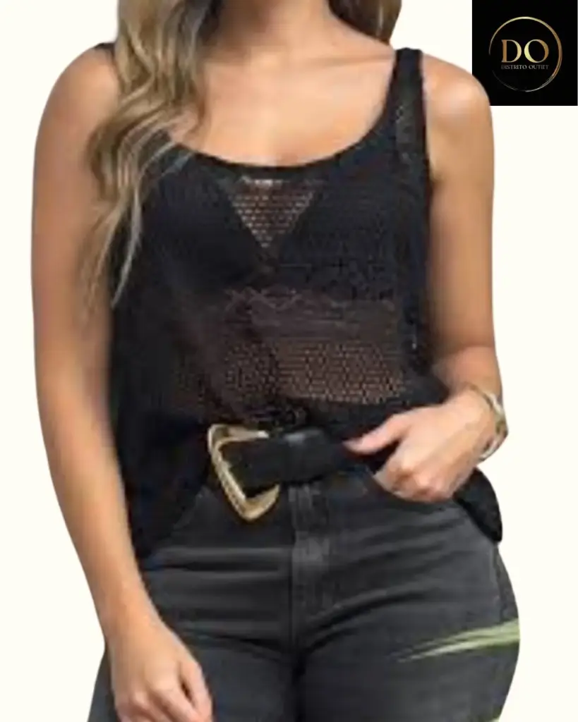 Blusa Zara C Negro tejida T L