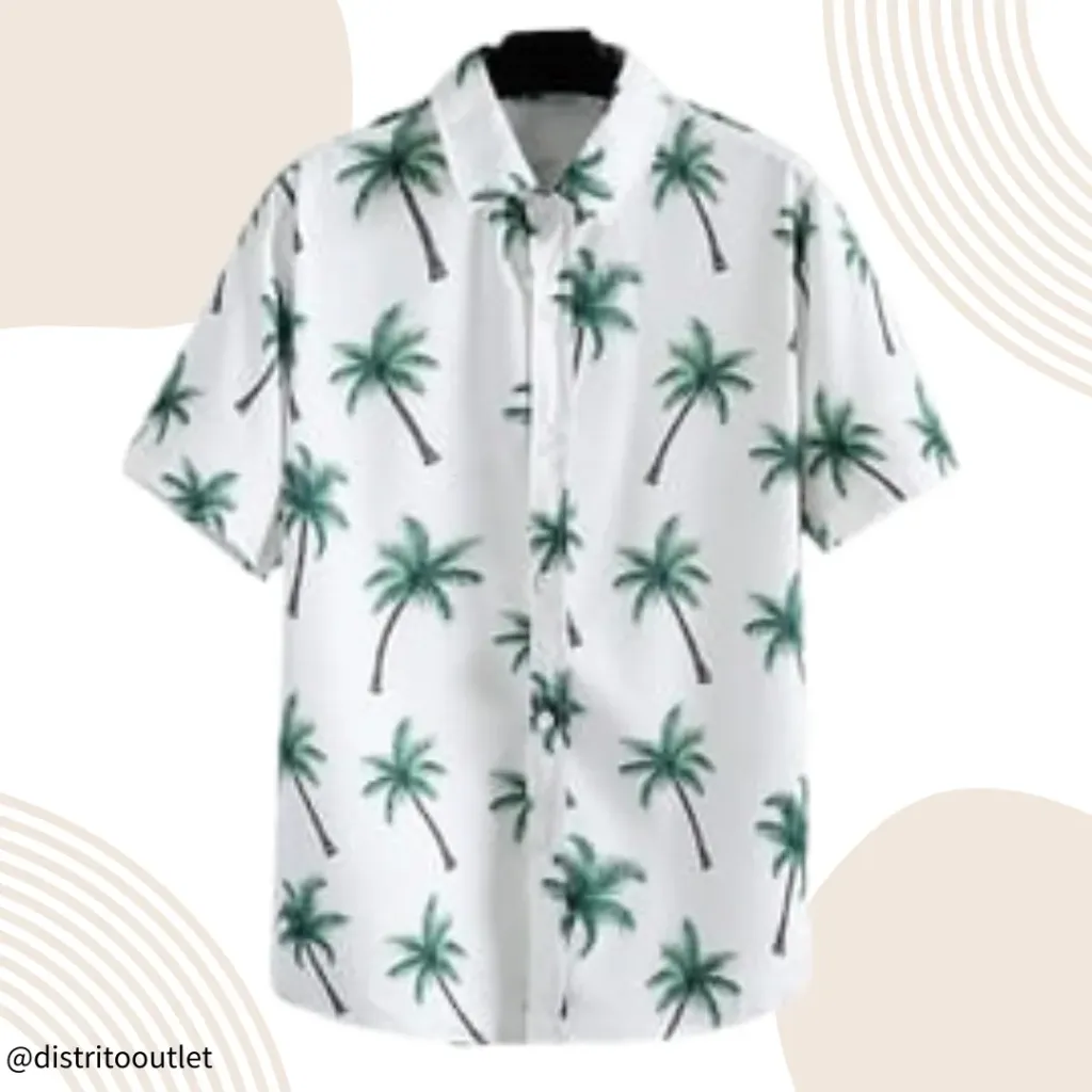 Blusa Zara C Crema palmeras T S