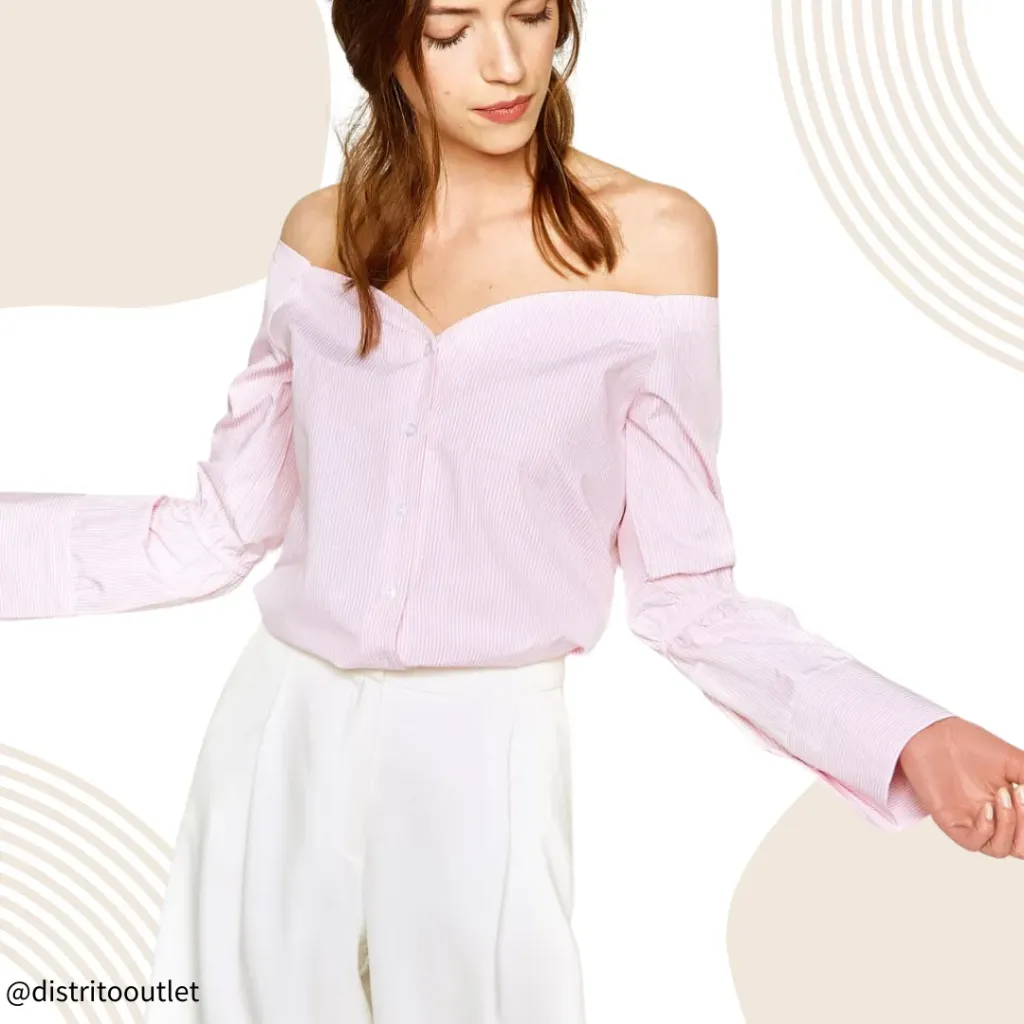 Blusa Zara C Rosa-Blanco T M