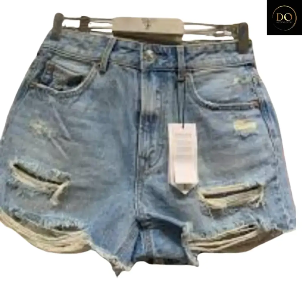Short Mezclilla Roto Zara C Azul T L